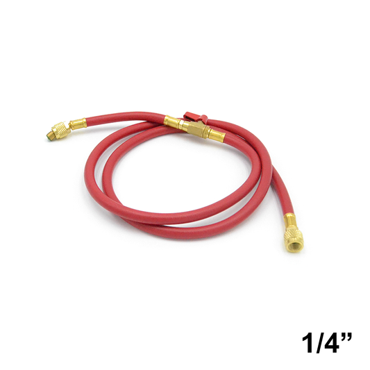 Flessibile frusta con annesso rubinetto 1/4'' sae - COLORE ROSSO