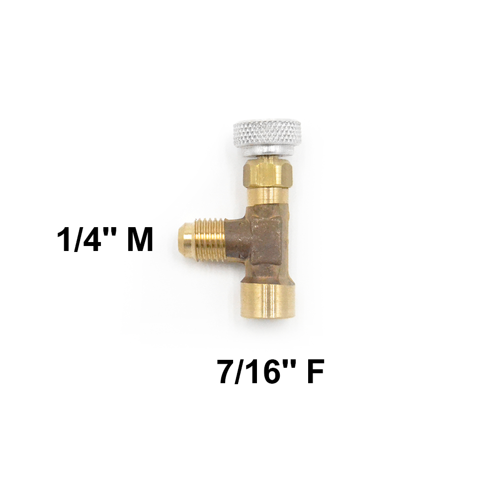 Rubinetto di intervento SHUT OFF per gas R600 7/16'' F x 1/4'' M Sae