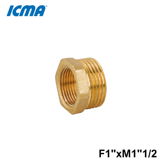 ICMA 1212 Riduzione F 1'' x M 1''1/2 in ottone giallo