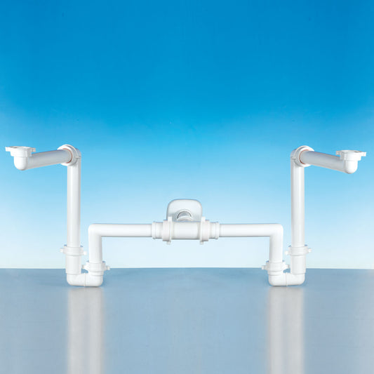 Spazio bagno doppio 1''-1''1/4 uscita 62,77 ? 32 - 40 bianco