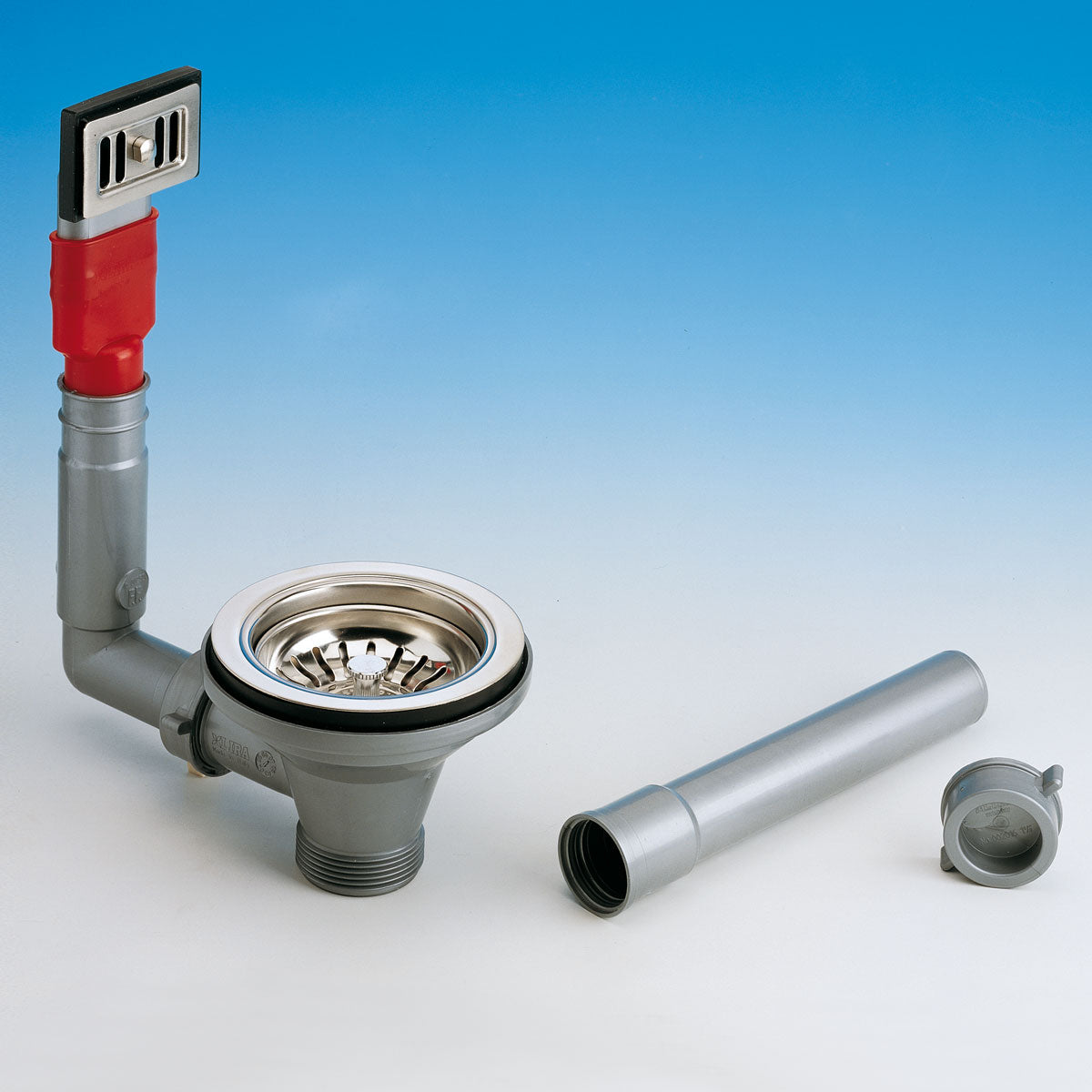 Basket universale lavelli foro ? 90 TP rettangolare uscita 1''1/2 GAS