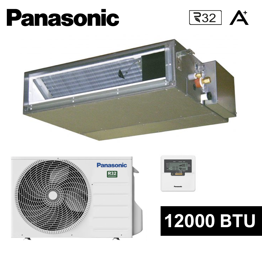 Climatizzatore mono canalizzato 12000 Btu 3.5 Kw R32 A+ Panasonic - bassa pressione