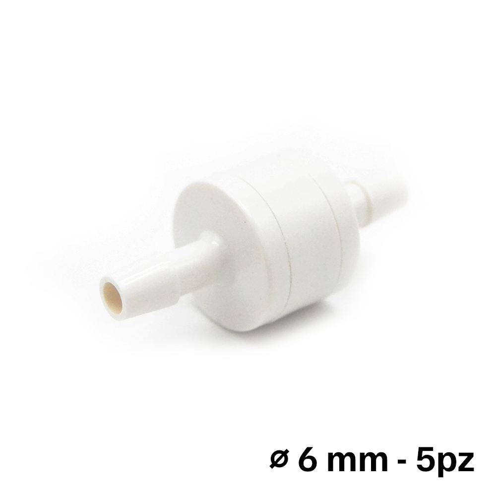 Valvola di non ritorno 6 mm per tubo vinilico pompa condensa conf. 5 PZ