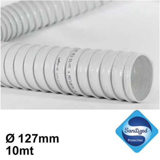 Condotto tubo flessibile MASTERSAN ? 127 mm rotolo 10 mt - antibatterico e anti schiacciamento