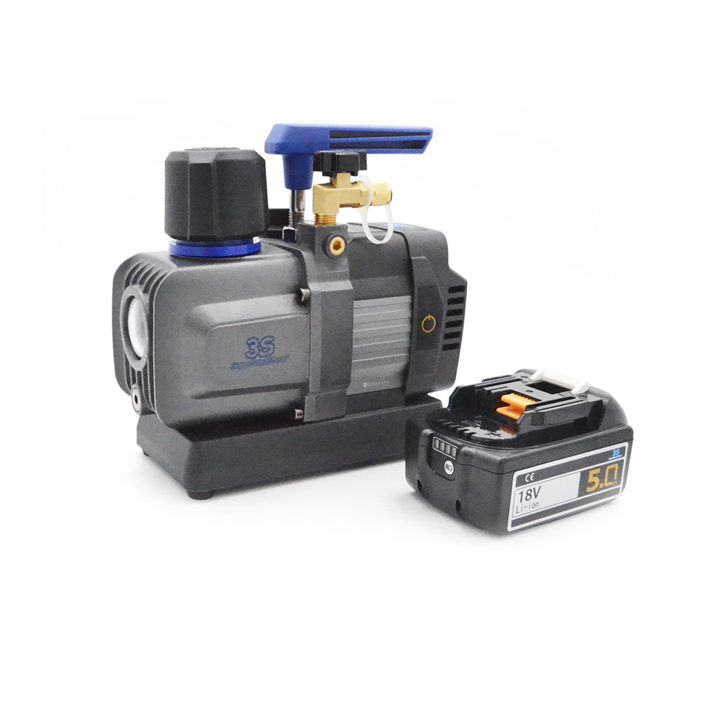 Pompa del vuoto 70 lt/min bistadio con batteria al litio