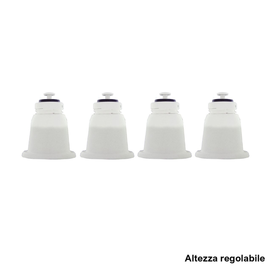 Kit 4 supporti a pavimento D. 100 regolabili bianchi per unit? esterna climatizzatore