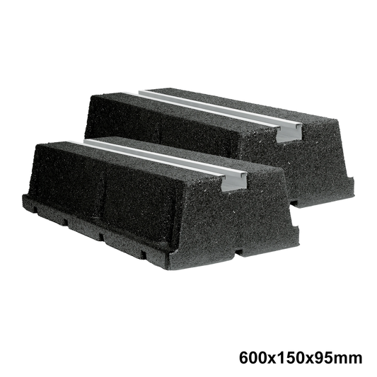 Coppia di basi pavimento 60 cm ECO-BLOCK antivibrante portata 500 Kg/pz