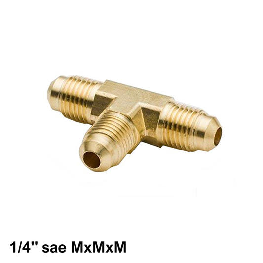 Raccordo a TEE 1/4'' sae maschio - maschio - maschio