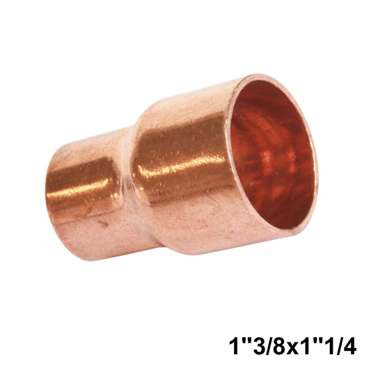 Riduzione raccordo ridotto rame a saldare maschio 1''3/8 x femmina 1''1/4