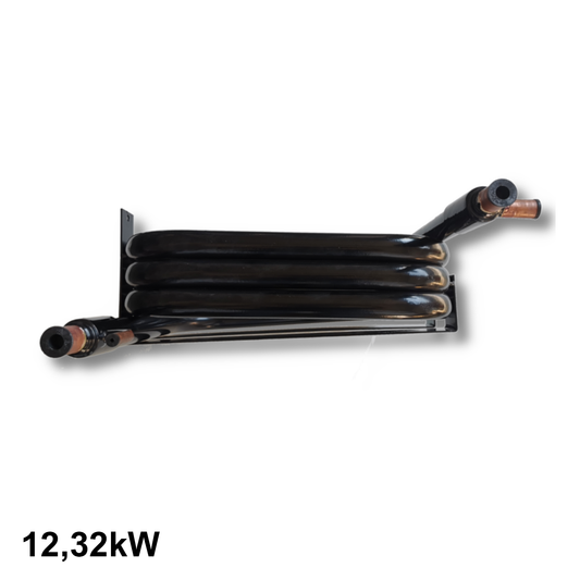 Condensatore ad acqua coassiale 12,32 kW per impianto frigo