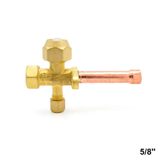 Valvola di servizio con rubinetto 5/8'' a saldare per unit? esterna clima