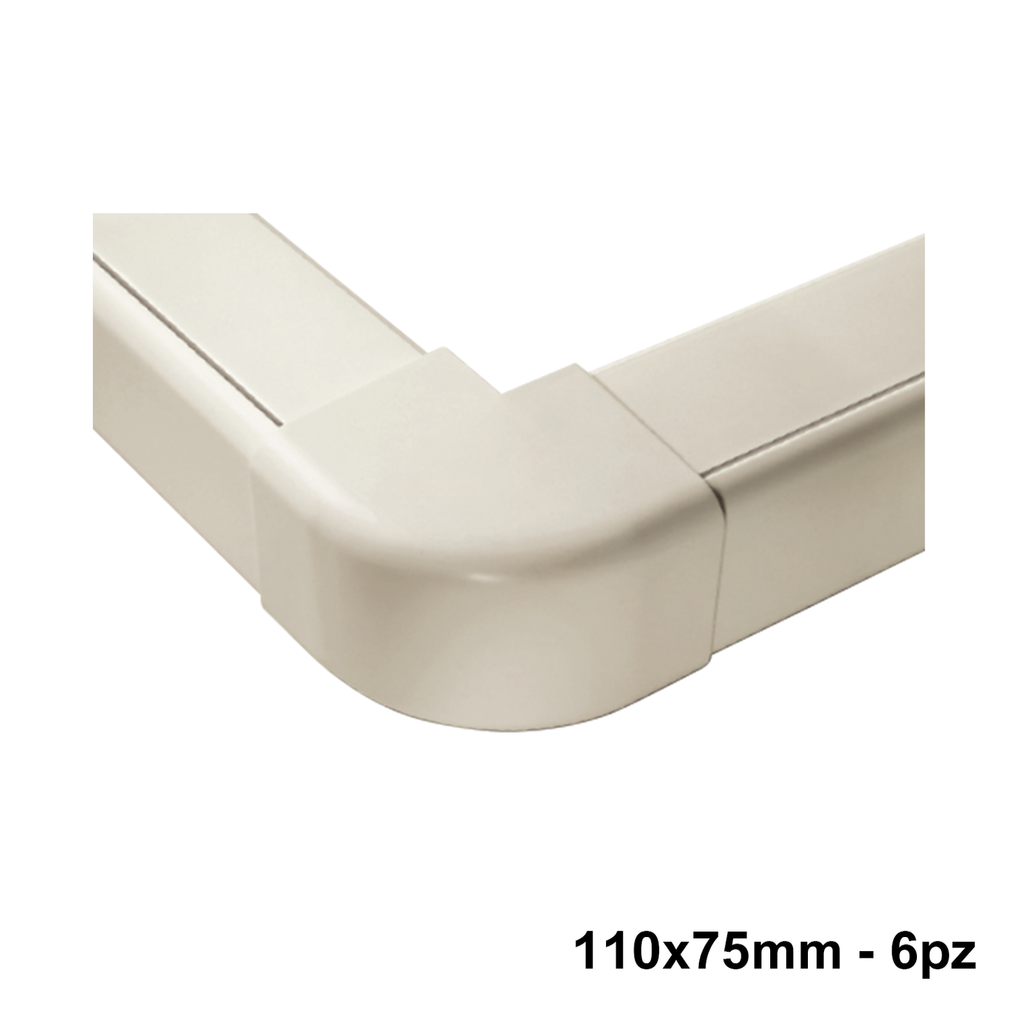 Raccordo angolo esterno per canalina 110x75mm - 6 PZ