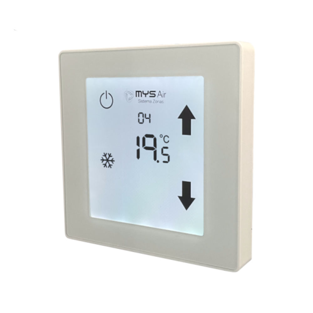 Termostato colore BIANCO ROMA-11 touchscreen monocromatico retroilluminato