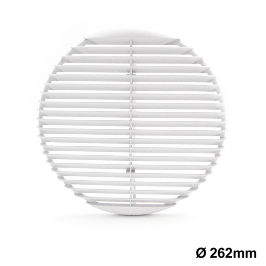 Griglia di ventilazione tonda ? 262 mm in plastica con molle fissaggio
