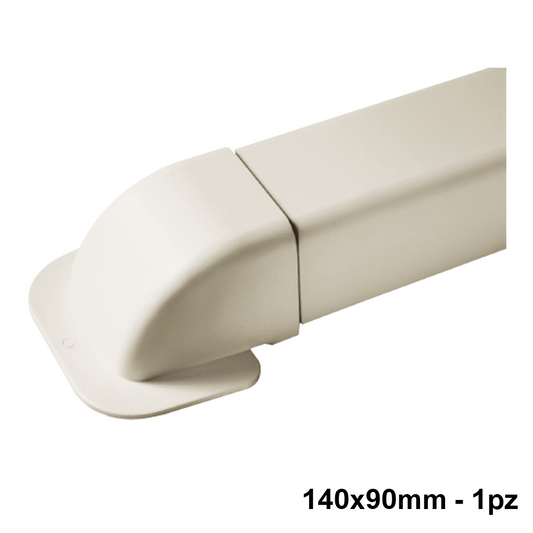 Curva a muro per canalina 140x90mm - 1 PZ