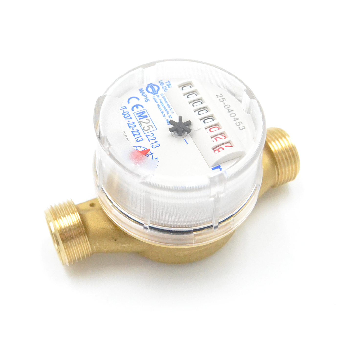 Contatore acqua fredda 1/2'' quadrante asciutto - omologato CEE