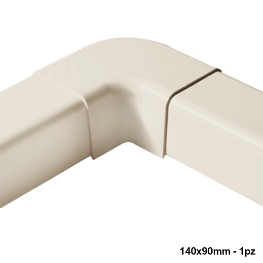 Curva piana per canalina 140x90mm - 1 PZ