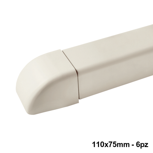 Tappo terminale per canalina 110x75mm - scatola completa 6 PZ