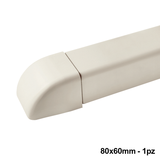 Tappo terminale per canalina 80x60 mm - 1 PZ