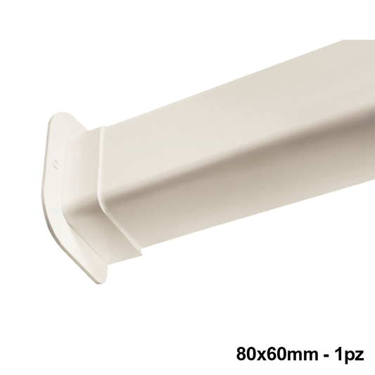 Passaggio a muro per canalina 80x60mm - 1 PZ