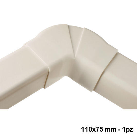 Curva piana regolabile per canalina 110x75 mm - 1 PZ