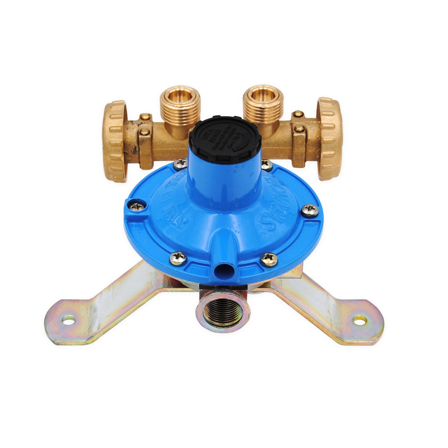 Minicentralina GPL per 2 bombole con regolatore pressione, portata 10 Kg - uscita 1/2'' F