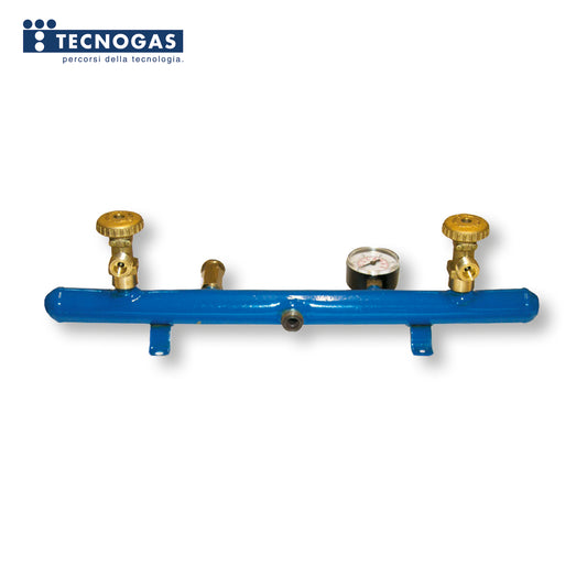 Centralina per abbinamento bombole gas GPL completa di valvola sicurezza e manometro