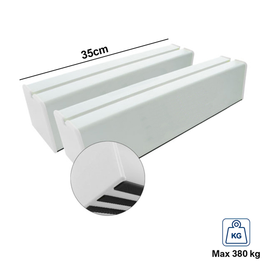 Coppia di basi da 35 cm con tappi cap in pvc biestruso per unit? esterna climatizzatore