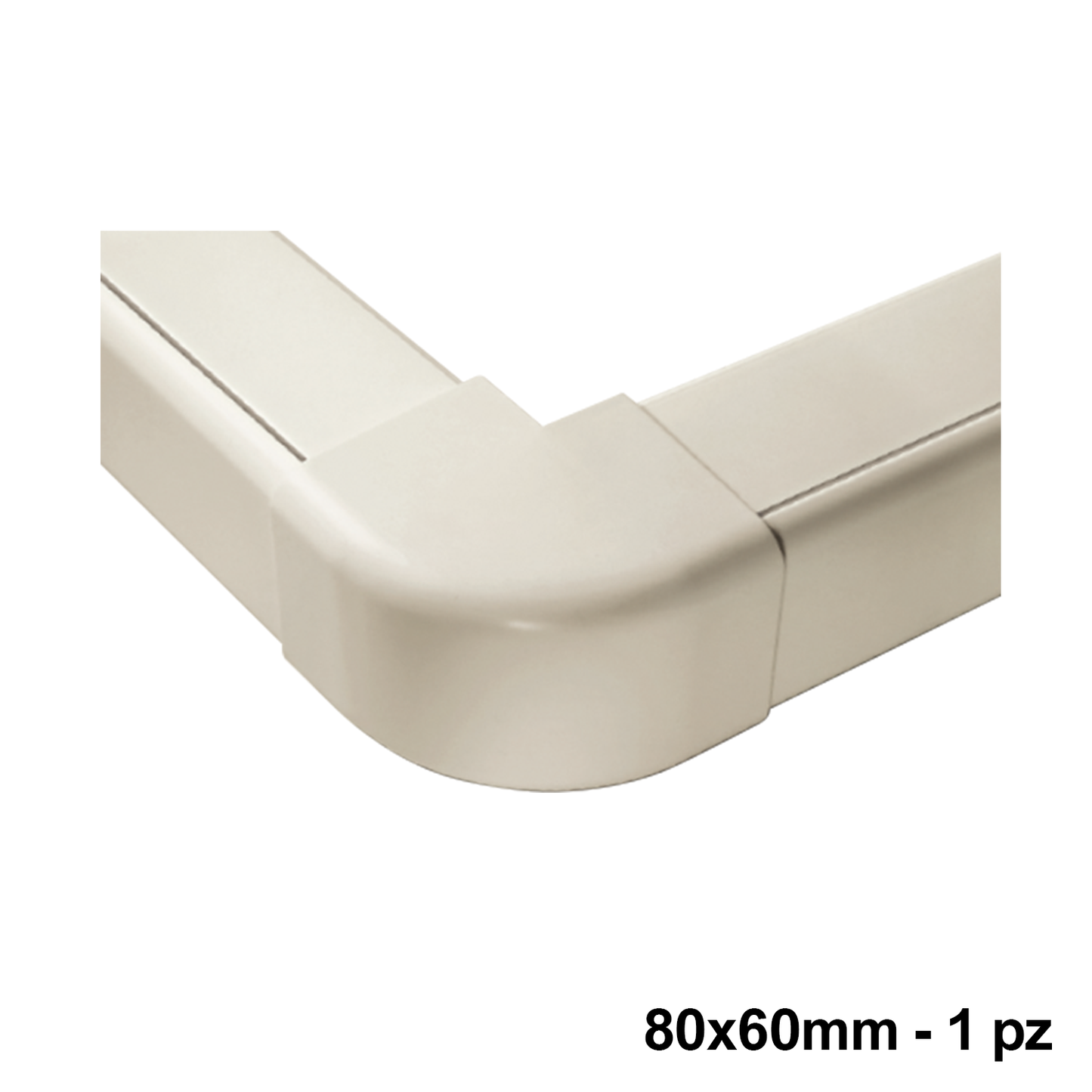 Raccordo angolo esterno per canalina 80x60mm - 1 PZ