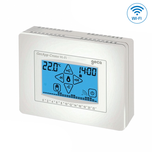 Cronotermostato settimanale bianco WI-FI adsl touch screen 230V- GecApp Crono