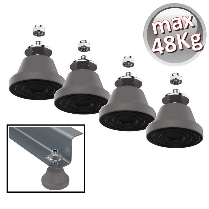 Antivibrante in megol a pavimento portata massima 48 Kg. Colore grigio