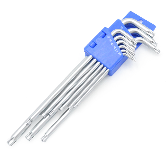 Set chiavi a brugola torx 9 pezzi in cromo vanadio