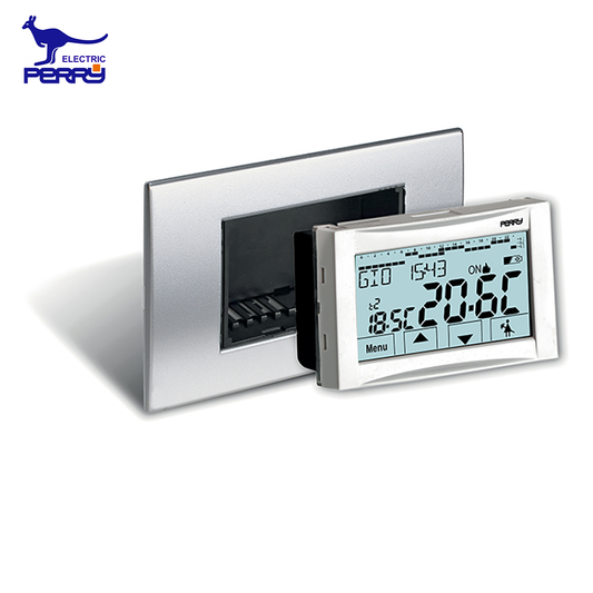 Perry 1CRCDS26 - Cronotermostato digitale 3V da incasso TOUCH SCREEN Moon Soft