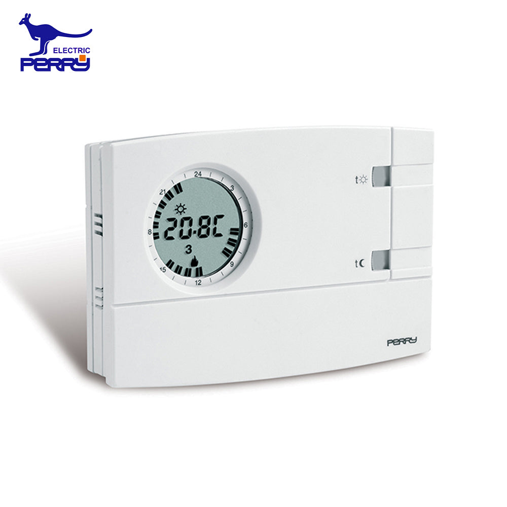 Perry 1CRCR209/S - Cronotermostato settimanale analogico digitale da parete serie EASY