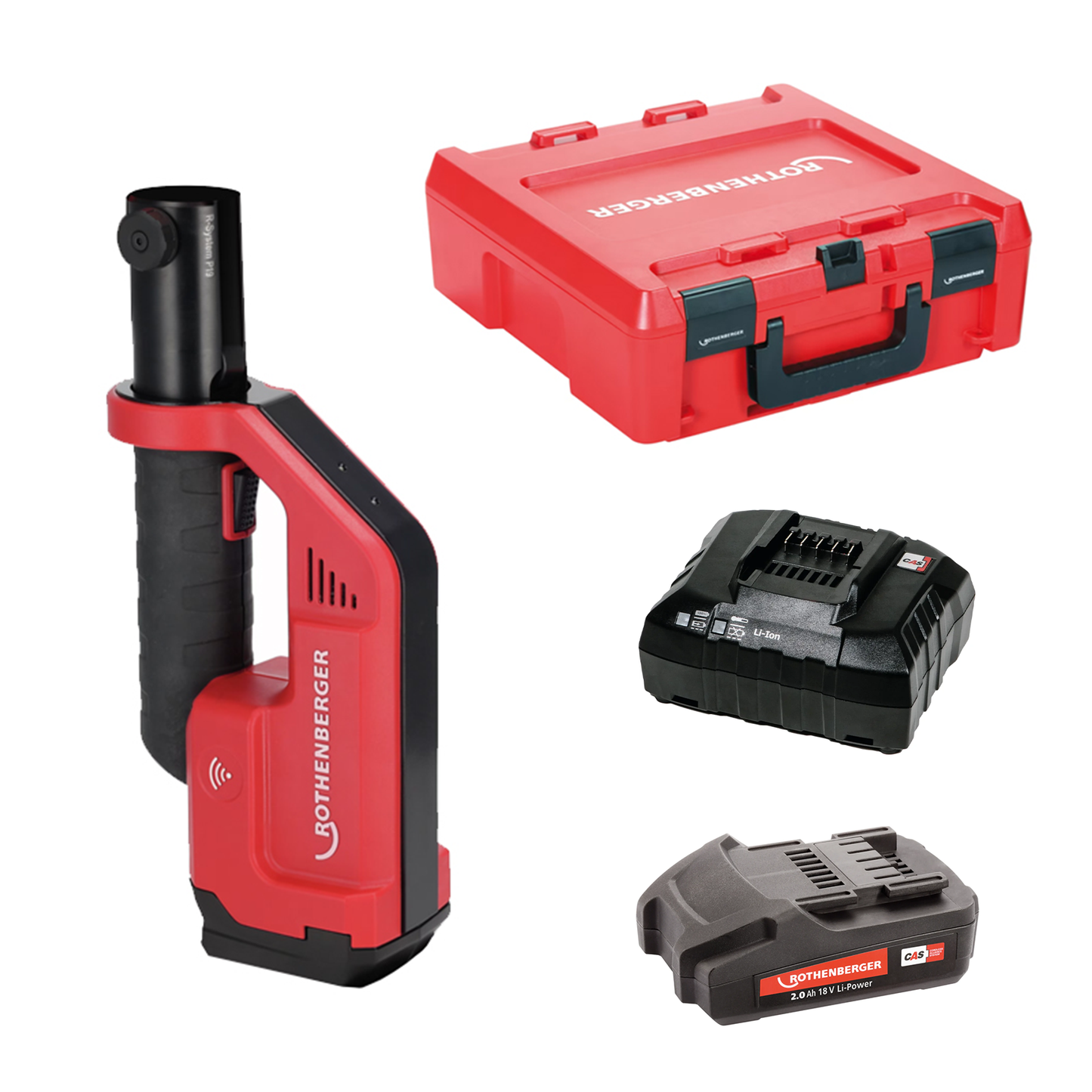 Pressatrice Romax compact III Rothenberger con 2 batterie 2.0 Ah