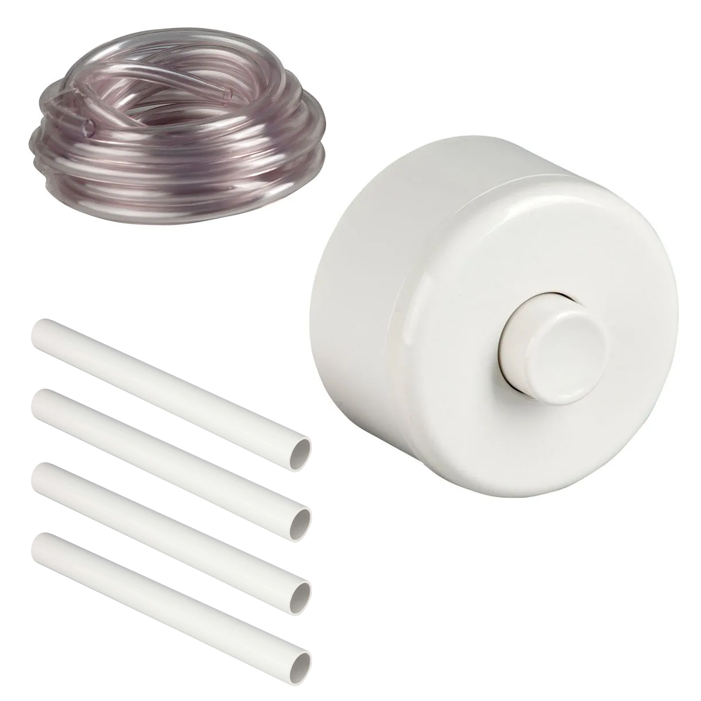 Pulsante pneu esterno per cassette esterne ed incasso, bianco