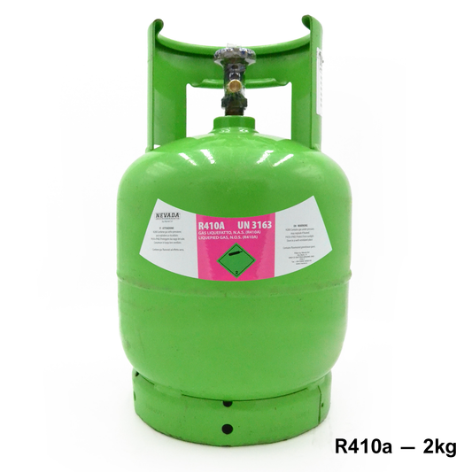 Bombola con rubinetto ricaricabile gas R410A - 2 Kg netti - refrigerante climatizzazione