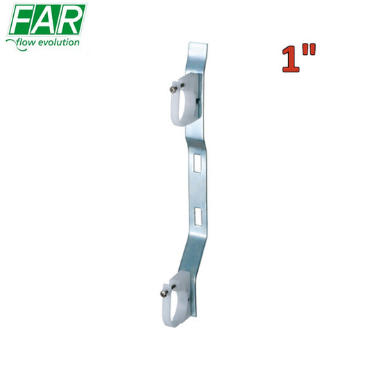 7480 - Staffa in metallo completa di supporti 3/4'' per scatola collettore - FAR