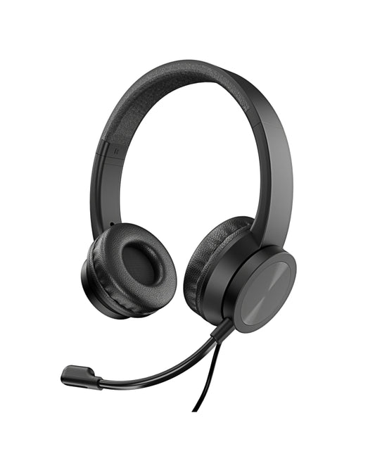 VULTECH CUFFIE CON MICROFONOCON ARCHETTO REGOLABILE, CON FILO USB