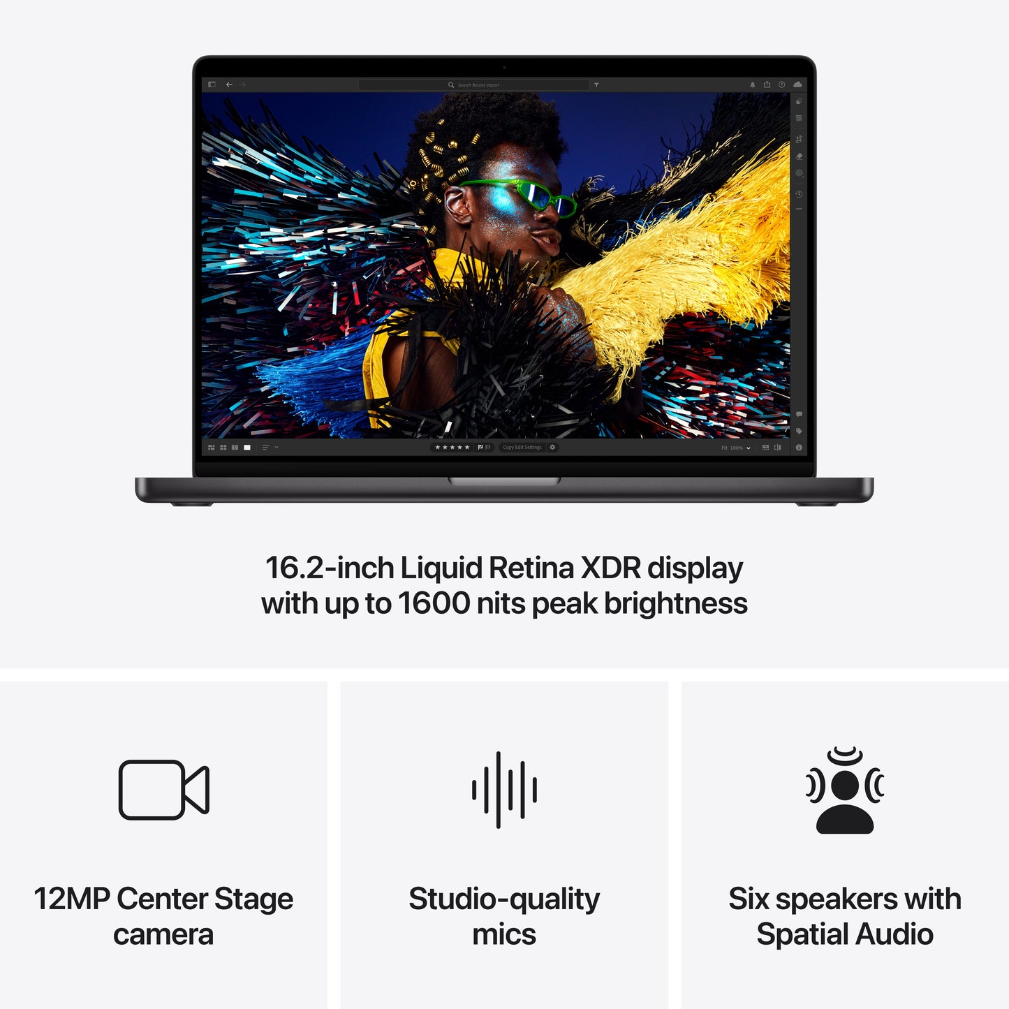 16-inch MacBook Pro with M4 Pro or Max - Nano-texture Display - Space Black