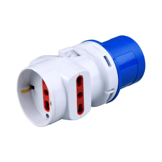 16A 3P IP20 system adapter with Schuko socket
