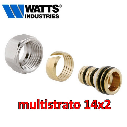 Adattatore raccordo valvola WATTS per tubo multistrato Ø 14x2 mm - 817MSC121420