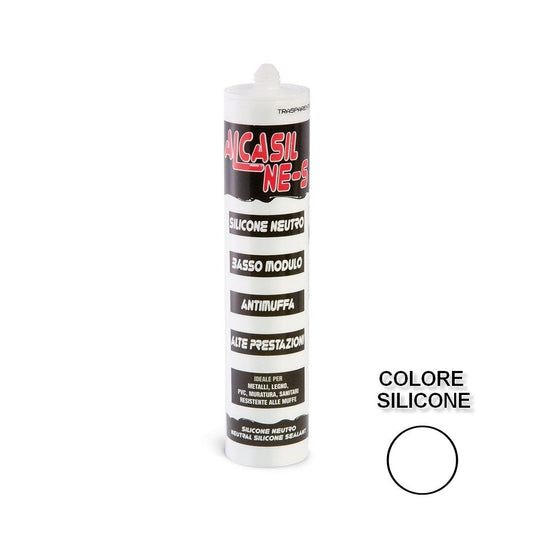 ALCASIL NE-S - Silicone neutro alcolico monocomponente a basso modulo colore Bianco