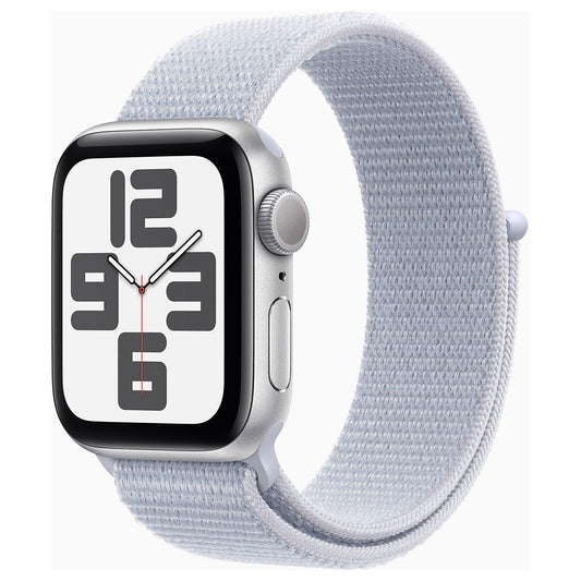 Apple Watch SE GPS 40mm Silver Aluminum Case with Cloud Blue Sport Loop