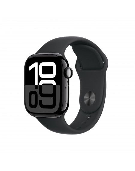 Apple Watch Series 10 GPS 42mm Jet Black Aluminum Case with Black Sport Band - S/M