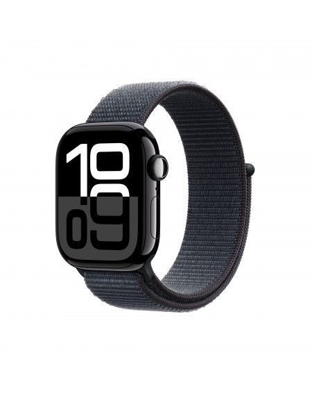 Apple Watch Series 10 GPS + Cellular 42mm Jet Black Aluminum Case with Ink Loop