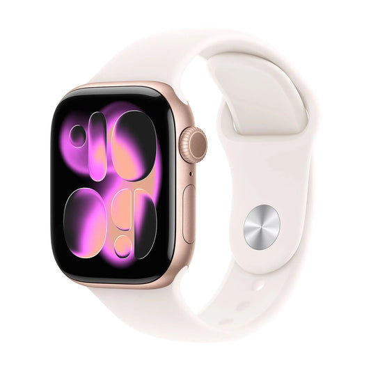 APPLE WATCH SERIES 11GPS42MMROSE GOLD ALUMINIUM CASE WITH LIGHT BLUSH SPORT BAND - S/M