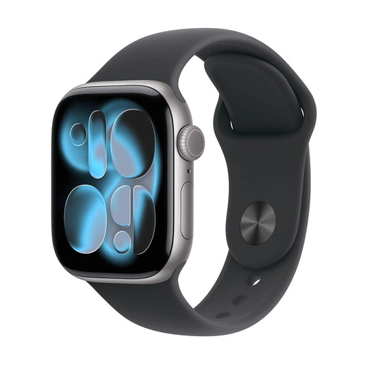 APPLE WATCH SERIES 11GPS42MMSPACE GREY ALUMINIUM CASE WITH BLACK SPORT BAND - S/M