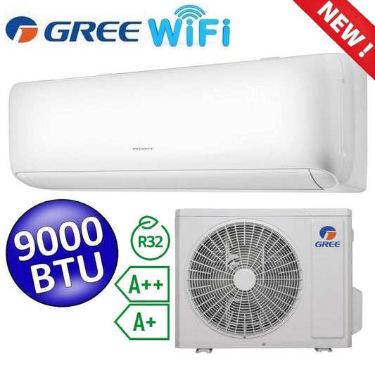 ARI Gree - Set Climatizzatore mono split 9000 Btu classe A++/A+ inverter R32 WiFi