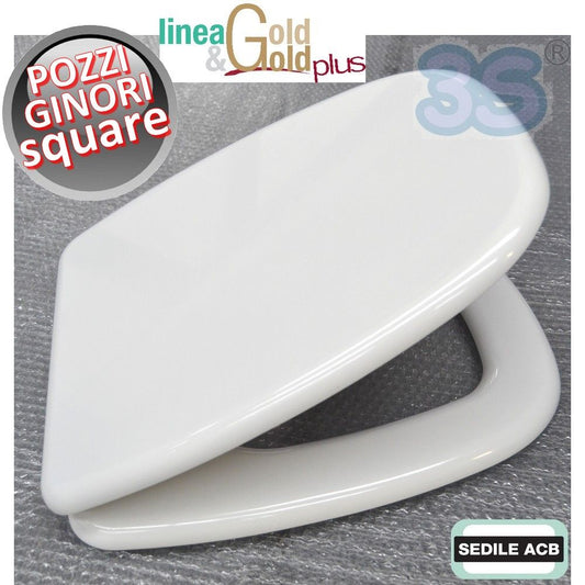 Pozzi Ginori SQUARE toilet seat - ACB brand GOLD line